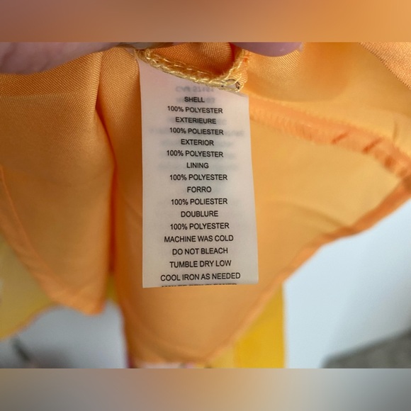 Vince Camuto Yellow Floral Midi Dress with Spaghetti Straps and Asymmetrical Hem - Picture 5 of 8